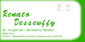 renato dessewffy business card