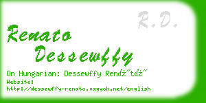 renato dessewffy business card